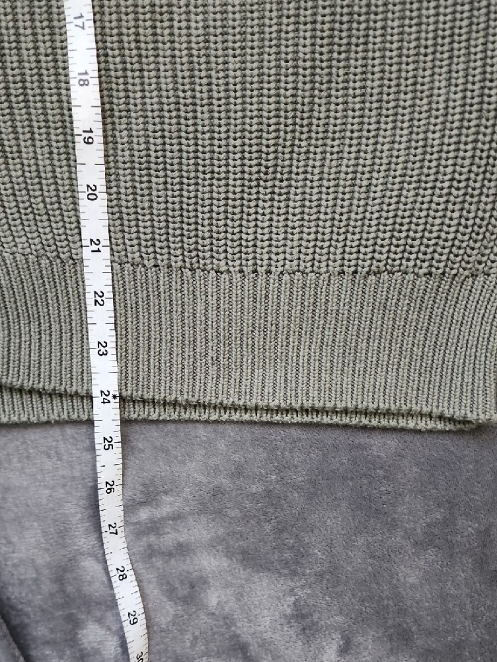 Quince Olive Green Ribbed V-Neck Button Cardigan Size M - Picture 4 of 6
